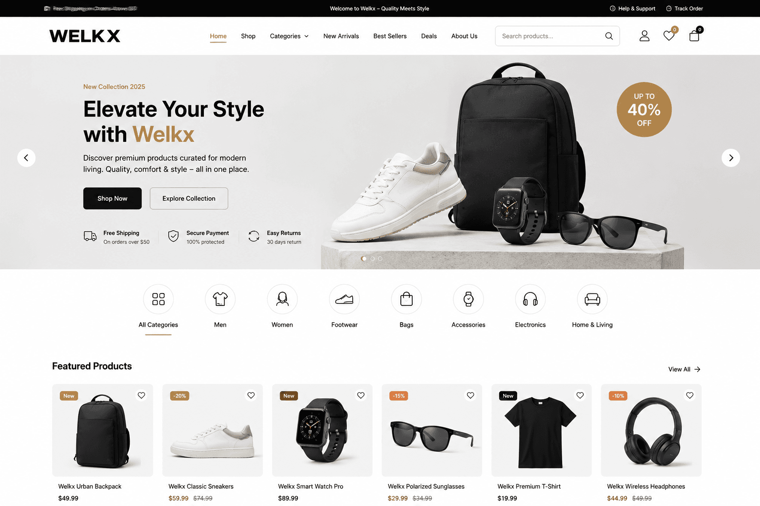 Welkx E-Commerce Store